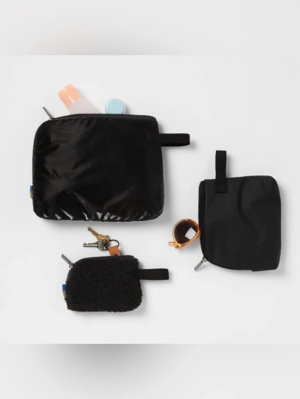 Open Story 3pc Toiletry Kit and Bag - Black